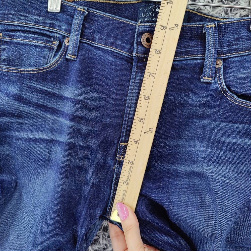 Lucky Brand Womens Boho Retro Brooke Flare Jeans 8/29 Blue Dark Wash Denim - Picture 3 of 16